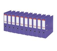 Esselte, Classeurs à levier A4 N°1, Violet, Dos de 75 mm, Plastique, Lot de 10, Gamme Vivida, 811530