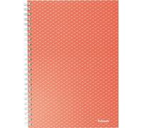 Esselte Colour'Breeze Cahier à spirales A5, ligné, 80 feuilles, rouge