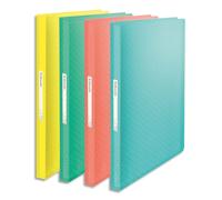 ESSELTE Colour'Breeze Porte-vues, 80 pochettes, A4, assorti de couleurs, 626239
