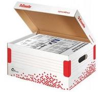Esselte Conteneur d'archives SPEEDBOX à couvercle – pour 5 classeurs 75 mm, blanc