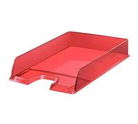 Esselte Corbeille à Courrier A4, Rouge Transparent, Europost Solea, 623601