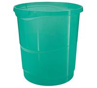 Esselte - Corbeille à Papier en Plastique, 14 L, Détritus & Recyclage, Maison / Bureau, Motif Texturé, Gamme Colour'Breeze, Vert, 626290