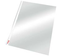Esselte Pochettes perforées A4 Polypropylène 43 µm transparentes, ouverture en haut – Lot de 100
