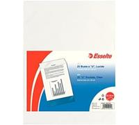 Esselte Enveloppes "U" de luxe, transparent, feuille en polypropylène brillant.