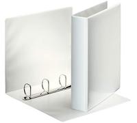 Esselte - Esselte Essentials - 49704 - Classeur à anneaux personnalisable - A4 - Capacité de 380 feuilles - Carton recouvert de polypropylène - 4 anneaux - Blanc