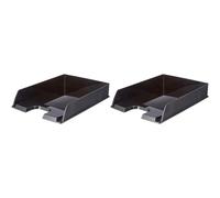 Esselte Europost Corbeille à courrier Noir (Lot de 2)