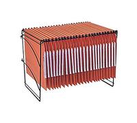 Esselte HomeClass - Système de Rangement pour Dossiers Suspendus Latéraux ou Verticaux, Capacité 25 Dossiers, Entraxe 330 mm, Métal Laqué Noir, Livré vide, 99400