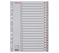 Esselte 100107 Intercalaire De Classement Onglet Avec Index Numérique Polyvinyl Chloride (Pvc)