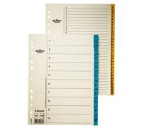 Esselte Intercalaires A4 31 onglets – touches et bande perforée renforcées en Mylar – Bleu