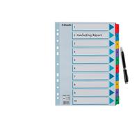 Esselte Intercalaires D´index A4 En Mylar Multiperforé 1-5