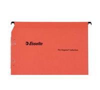 Esselte Dossiers suspendus OBLIQUE AZ – A4 Kraft orange 210g, Lot de 25, Fond V, Volet d'agrafage