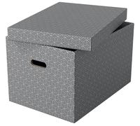 Esselte Large Storage Box With Lid, Pack Of 3, Home/Office Storage & Organisatio
