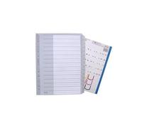 Esselte-leitz 12760000 trieur blanko a4 15 onglets en polypropylène (gris)