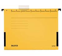 Esselte-Leitz 19863015 Lot de 5 dossiers suspendus latéraux en carton Alpha avec porte-étiquette (Jaune) (Import Allemagne)