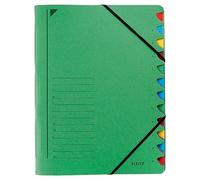 Esselte Leitz 39120055 Trieur à onglets en carton, 12 onglets (Vert) (Import Allemagne)
