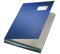 Leitz 5700-00-35 5700 Fardes à signatures - 20 compartiments, PP contrecollé, bleu