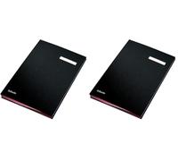 Esselte-Leitz 621064 Parapheur avec 10 compartiments couverture en plastique (Noir) (Lot de 2)