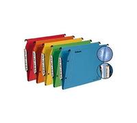 Esselte LGM VisioPlus - Dossiers Suspendus A4 Latéraux, Capacité 350 Feuilles, Fond 30 mm, Entraxe 330 mm, Porte-Étiquette XL Intégré, Lot de 25, Jaune, 21038