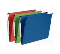 Esselte LGM VisioPlus PP - Dossiers Suspendus A4 Latéraux, Capacité 200 Feuilles, Fond 15 mm, Entraxe 330 mm, Porte-Étiquette XL Intégré, Lot de 10, Coloris Assortis, 58144