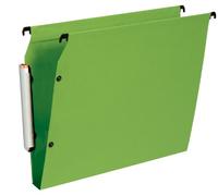 Esselte LGM VisioPlus PP - Dossiers Suspendus A4 Latéraux, Capacité 350 Feuilles, Fond 30 mm, Entraxe 330 mm, Porte-Étiquette XL Intégré, Lot de 10, Vert, 58139