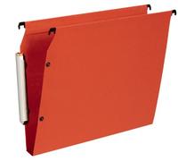 Dossier suspendu plastique Esselte pour armoires fond 30 mm à bouton pression - orange - Lot de 10 Orange G