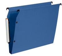 Esselte LGM VisioPlus PP - Dossiers Suspendus A4 Latéraux, Capacité 350 Feuilles, Fond 30 mm, Entraxe 330 mm, Porte-Étiquette XL Intégré, Lot de 10, Bleu, 58137