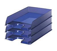 Esselte Europost - Lot de 10 Corbeilles à Courrier Bleu Foncé translucide