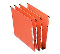 Esselte Lot De 25 Dossiers Suspendus Armoires Dual Fond 30 Mm - Kraft Orange