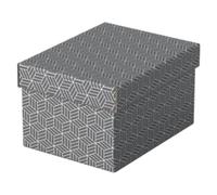 Esselte Boîte de rangement et cadeau Home S, set de 3, gris Gris G