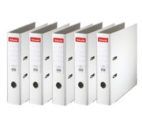 Esselte, Lot de 5 classeurs à levier, capacité 550 feuilles, A4, Blanc