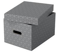 Esselte Medium Storage Box With Lid, Pack Of 3, Home/Office Storage & Organisati