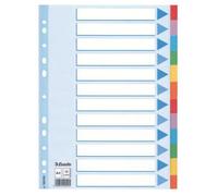 Esselte Multi-Coloured Cardboard Dividers Onglet Avec Index Vierge Carton