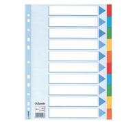 Esselte Multicoloured Card Divider Onglet Avec Index Vierge Carton Multicolore