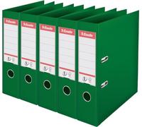 Esselte – Classeur à levier N°1 Power – Pack de 5, Vert, A4, Dos 75 mm, PP, 162560
