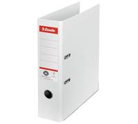 Esselte No.1 Classeur A4 à Levier, 500 feuilles A4 (80g/m²), Dos de 75 mm, 100% Carton Recyclé, Blanc, 627570