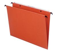 Esselte Orgarex Réf 10402 Lot de 50 dossiers suspendus Papier kraft Base en V 15 mm Orange Papier ministre