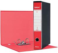 Esselte Oxford G84 390784160 Lot de 8 classeurs avec étui, avec mécanisme à levier n°1, format protocole (23 x 33 cm) avec dos de 5 cm, rouge