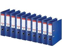 Esselte, Pack 10 Classeurs à levier A4, Dos 75 mm, 550 feuilles, Bleu foncé
