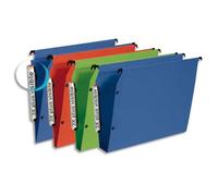 ESSELTE Paquet de 10 dossiers suspendus ARMOIRE en polypro opaque. Fond 50, bouton-pression. Assortis