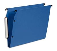 Esselte LGM VisioPlus PP - Dossiers Suspendus A4 Latéraux, Capacité 350 Feuilles, Fond 30 mm, Entraxe 330 mm, Porte-Étiquette XL Intégré, Lot de 10, Bleu, 58137