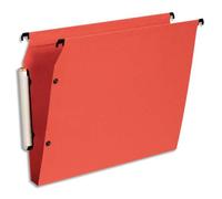 ESSELTE Paquet de 10 dossiers suspendus LMG ARMOIRE en polypro opaque. Fond 30, bouton-pression. Orange