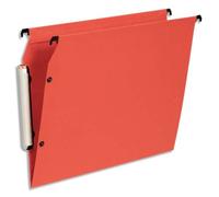 ESSELTE Paquet de 10 dossiers suspendus LMG ARMOIRE en polypro opaque. Fond V, bouton-pression. Orange