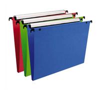 ESSELTE Paquet de 10 dossiers suspendus VMG TIROIR en polypro opaque. Fond 15, bouton-pression. Assortis