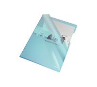 Esselte Pochette Coin A4 Bleu Transparent