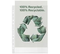 Esselte Pochettes perforées A4 en polypropylène recyclé grainé 70 microns - Boîte de 50