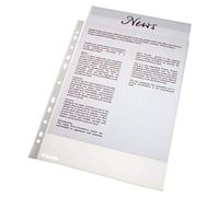 Esselte, Pochettes Plastique Perforée A4, Matière Grainée Mate, Ouverture sur le haut, Polypropylène 43 Microns, Lot de 10, 56094