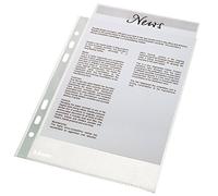 Esselte, Pochettes Plastique Perforées A5, Matière Grainée Mate, Ouverture sur le haut, Polypropylène 43 Microns, Lot de 100, 23782 - dimension 168 x 1 x 215mm
