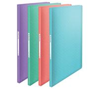 Esselte - Porte-vues A4 avec 60 Pochettes, Capacité 120 Feuilles, Rangement & Présentation de Documents, Maison / Bureau, Motif Texturé, Gamme Colour'Breeze, Coloris Assortis, 626234