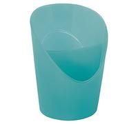 Esselte - Pot à Crayons à 2 Compartiments, Maison / Bureau, Motif Texturé, Gamme Colour'Breeze, Bleu, 626269