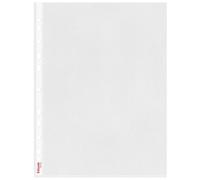 Esselte Quality, Pochettes Plastique Perforées A4, Matière Grainée Mate Transparente, Ouverture sur le haut, Polypropylène 65 Microns, Lot de 100, 23752